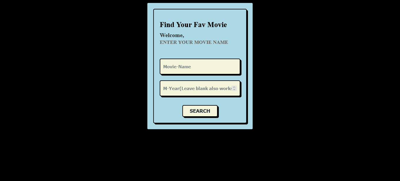 Find Your Movie | OMDB API